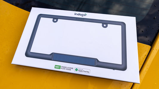 Indago License Plate Frame vs AirTag